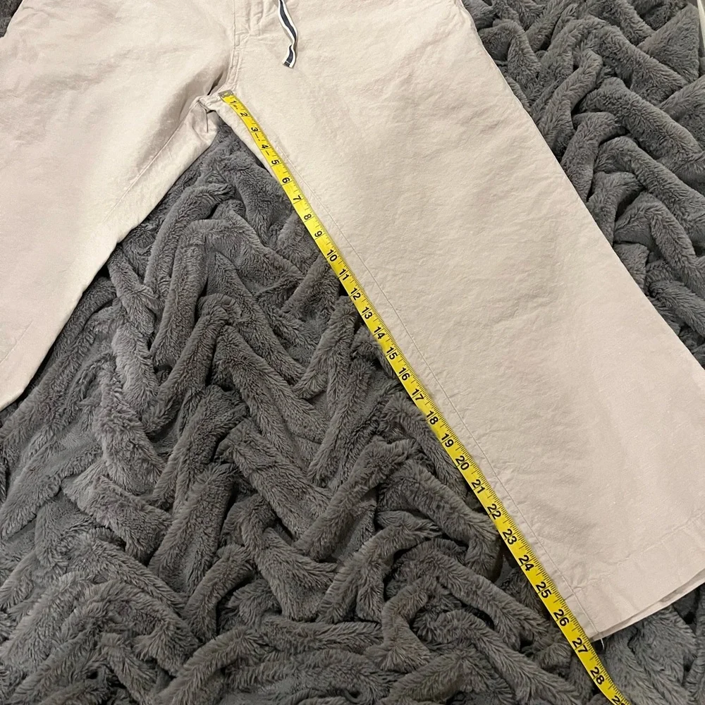 Banana Republic off white cotton/linen blend pants size 34w